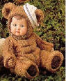 Anne Geddes Teddy Bear w/ Sailor Hat Figurine - "Life Itself Is The Most Beautiful Fairy Tale" 3 inches
