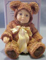 Anne Geddes Teddy Bear w/Bow Tie Figurine - "Children Are The Most Beautiful Flowers" 3 inches