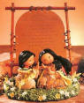 Friends of a Feather Limited Edition Indian Figurine "Generations of  Friends" - Three Generations Millenium Figurine (introduced Winter 1998) 6 1/2 inches by 7 1/4 inches