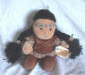 Friends of a Feather Plush Indian Boy Doll - He has a real feather in his headband. 8 3/4 inches