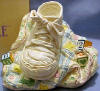 Just the Right Shoe Music Box Musical Baby Quilt 5 inches wide by 5 inches deep by 4 1/4 inches high
