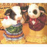 Mary's Moo Moos Cow Figurine Me and Moo Under the Mistletoe Girl Retired April 2000  4 inches