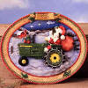 Mary's Moo Moos Cow Christmas John Deere Collectors Plate 6 inches