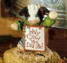 Mary's Moo Moos Cow Figurine Holy Cow You Did It  3 inches high