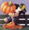 Mary's Moo Moos Cow John Deere Figurines - "You're My Prime Choice" Little Boy with Pumpkin 3 1/2 Inches