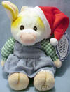 Mary's Moo Moos Bean Bag Plush 1999 Holiday Patty the Brown and White Cow  9 inches