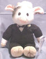Mary's Moo Moos Bean Bag Plush Chip the Black and White Cow Groom  6 inches