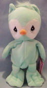 1 Dozen Precious Moments Tender Tail Bean Bag Plush Mint Green Owl - (4th Edition) Introduced Sept. '99 and Retired in August '99  8 inches