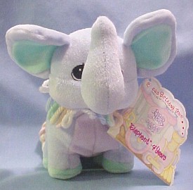 Precious Moments Birthday Circus Tender Tail Bean Bag Plush 4th Birthday Elephant 7 inches