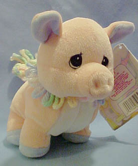 Precious Moments Birthday Circus Tender Tail Bean Bag Plush 3rd Birthday Pig 8 inches