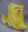Disney's Finding Nemo Bubbles the Yellow Tang Mini Plush (tag says reads 5") - made from a satiny material with sheer pleated mesh fins 6 inches