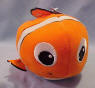 Disney's Finding Nemo Nemo the Clownfish Plush Pull Back Toy - made from a satiny material with sheer pleated mesh fins.  Pull him back and watch him wiggle away! 6 inches long