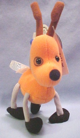 Rolie Polie Olie's Spot Dog Bendable Plush Figurine 6 3/4 inches high 4 1/2 inches long