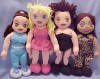 Set of 4 Ethnic Cloth Dolls  8 inches each