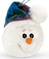 Gund Snowcaps Snowman Plush Ornament with Blue Stocking Cap 4 inches high