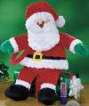 Gund Santa Purse This ADORABLE Santa purse is VERY plump. The purse strap is red. The purse opening is velcro and is on the back of Santa. 13 1/2 inches high