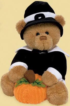 Click to go to our selection of Thanksgiving Teddy Bears by Gund Teddy Bears dressed as Pilgrims and Turkeys