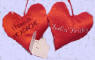 Love Handle Heart Pillow I Have a Headache / Feelin' Frisky  5 inches by 5 inches