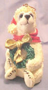 Lou Rankin Resin Christmas 2000 Ornament Fairbanks the Polar Bear 3 1/2 inches