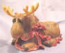 Lou Rankin Resin Christmas 2000 Ornament Miles the Moose 3 1/2 inches