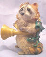 Lou Rankin Resin Christmas 2000 Ornament Sammy the Raccoon 3 inches