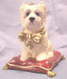 Lou Rankin Resin Christmas 2000 Ornament Snowflake the Westhighland Terrier 3 1/2 inches