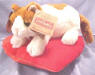 Sasha the Cat on Heart Shaped Pillow  11 inches
