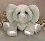 Lou Rankin Plush Little Friend Hoover the Elephant - Retired 8/01 "An elephant believes all that it hears, that's why they have such very big ears!" 10 inches