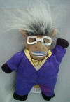 Front view of 1 Dozen InFamous Meanies Donkeyng (Don King) - (Infamous Series 1) Poem on tag: the promoter is brash, with his smile, his cash and his flash. More than anything else, he's promoted himself. But that "suit" can't quite cover his @#!