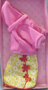 Legally Blonde Clothing Accessories Set 3 -  set of 2 outfits include a hot pink hooded sweatshirt and a yellow daisy kimono with silky red bow trim