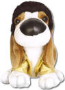 Elvis Presley Golden Boy Basset Hound - This adorable Elvis Basset Hound Dog is wearing a gold lame' jacket and Elvis hair! "It is estimated that Elvis Presley has sold over one billion record units worldwide, more than anyone in record industry history. In America alone, Elvis has had 140 different albums and singles that have been certified Gold, Platinum or Multi-Platinum." 7 inches