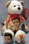 The bottom of each foot is also painted with memories from Elvis's life pertaining to the theme of the bear