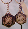 Lord Of The Rings The Two Towers Metal Key Chain with Eye of Sauron  1 3/4 inches FOB 2 inch key Chain