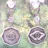 Lord Of The Rings   Ringwraith Metal Medallion Keychain  2 1/4 inch medallion 5 1/2 inches total length