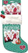 Limited Treasure I Love Lucy Limited Edition Green Christmas Stocking - Tag information:  The "'I Love Lucy�' Christmas Show" aired on December 24, 1956.  Lucy, Ricky, Ethel and Fred are dressed as Santas to surprise Little Ricky and you with Holiday Cheer!  Display this stocking in your home or give as a gift to your favorite "I Love Lucy" fan!  15 inches high  9" toe