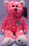 Classic Collecticritter Valentine's Day I Love Lucy Cupid Multi Color Hearts Teddy Bear Episode 15 - Limited Edition of 10,000 and has been sold out by the manufacturer. Introduced in 1999. This bear represents Episode 15 "Lucy Plays Cupid" . The episode debuted on 1/21/52 and was filmed on 12/13/51. Story: Lucy's neighbor, Miss Lewis, has designs on Mr. Ritter and wants Lucy to invite the two of them to dinner at the Ricardo's apartment. Guests: Bea Benaderet (Miss Lewis), Edward Everett Horton (Mr. Ritter) 10 inches high