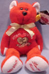 Classic Collecticritter I Love Lucy 50th Anniversary Red Teddy Bear - Limited to 10,000 total. 5,000 Red and 5,000 White  Sold Out from manufacturer.  Special Edition for the 50th Anniversary of the Show   10 inches