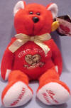 Classic Collecticritter I Love Lucy 50th Anniversary Red Teddy Bear - Limited to 10,000 total. 5,000 Red and 5,000 White  Sold Out from manufacturer. &nbsp;Special Edition for the 50th Anniversary of the Show   10 inches