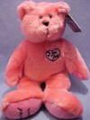 I Love Lucy Large Plush Dark Pink Teddy Bear  - Limited Edition of 5,000 and has been sold out by the manufacturer.  Cuddly Soft plush Teddy Bear. Dated 2001  13 inches