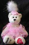 Classic Collecticritter I Love Lucy  Episode 116 "Lucy Gets In Pictures" Teddy Bear - This brand new adorable bear is recreated to represent Lucy in this hilarious episode. "Lucy Gets In Pictures" first aired on February 21, 1955. Lucy finally lands a part in a movie thanks to a director friend of Ricky's. The top heavy headdress of her showgirl costume causes her problems as she descends the staircase.  One foot has Episode #116 embroidered and the other has the classic Red "I Love Lucy" logo This doll is just too cute! LIMITED EDITION to only 1,500 numbered pieces, this bear is a must have for any collector.  11 inches