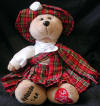 Classic Collecticritter I Love Lucy  Episode 144 "Lucy Goes To Scotland" Teddy Bear - This brand new adorable bear is recreated to represent when Lucy and Ricky visited her ancestral homeland of Scotland. This episode first aired on February 20, 1956. Lucy shows up in Scotland dressed in a traditional Scottish outfit, just in time to be sacrificed to a two-headed dragon! One foot has Episode #144 embroidered and the other has the classic Red "I Love Lucy" logo. Limited to only 1,500 numbered pieces, this bear is a must have for any collector.  Individually numbered.  11 inches