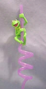 Jim Henson's The Muppets Kermit Silly Sipper Straw  12 inches long