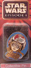 Star Wars Episode 1 Anakin Skywalker Cloisonne Pin 1 1/4 inches wide 1 1/2 inches high