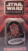 Star Wars Episode 1 Darth Maul Cloisonne Pin 1 3/4 inches high 1 1/2 inches wide