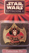 Star Wars Episode 1 Queen Amidala Cloisonne Pin 1 1/2 inches wide 1 1/2 inches high
