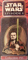 Star Wars Episode 1 Qui-Gon Jinn Cloisonne Pin 1 1/2 inches wide 2 1/4 inches high