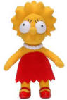 The Simpsons Lisa Simpson Medium Plush Doll 8 1/2 inches
