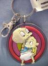 Nickelodeon's Rugrat Tommy and Dil Vinyl Key Chain  2 1/2 inches wide