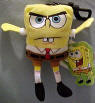Nickelodeon SpongeBob Plush Clip On Angry - Tag reads: "Wait just a burger flippin' second" 5 inches