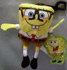 Nickelodeon SpongeBob Plush Clip On with Glasses Looks Smart - Tag reads: "These make me look so smart" 5 inches